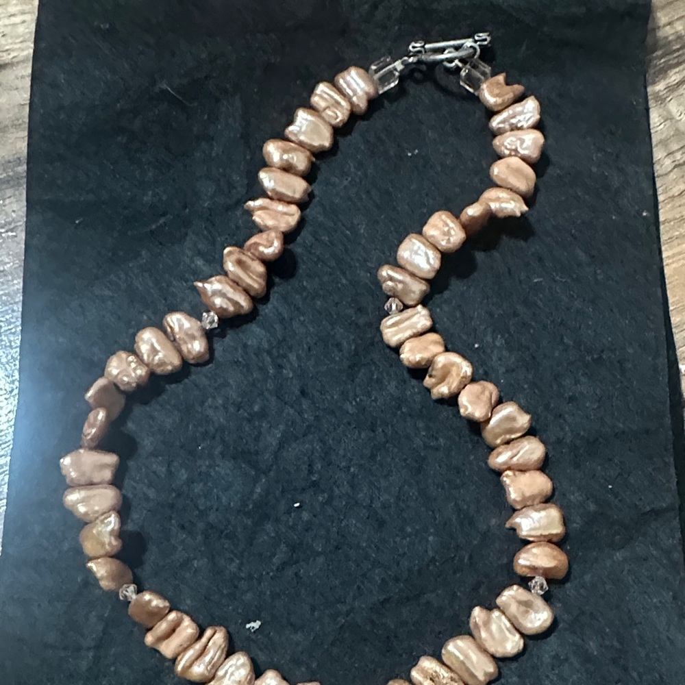 Elegant Brown Pearl Necklace